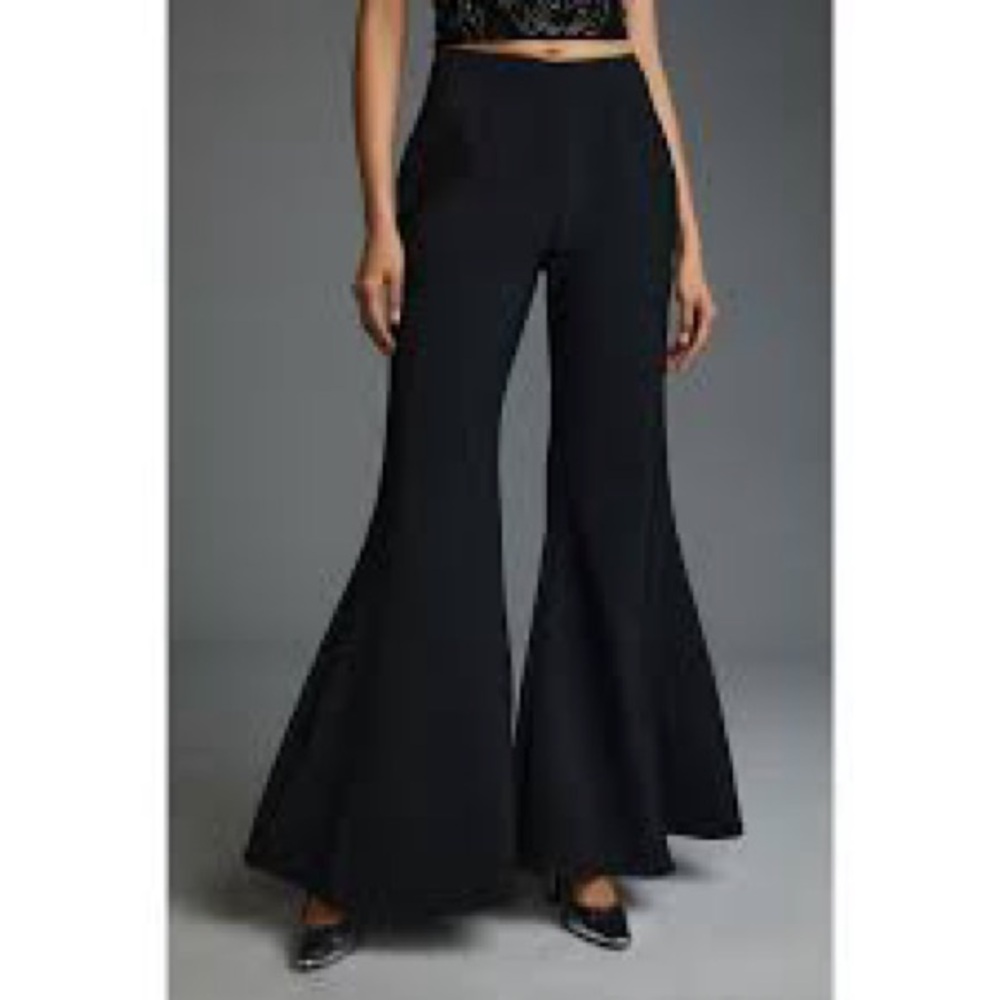 Anthropologie Extra Flare Black Pants